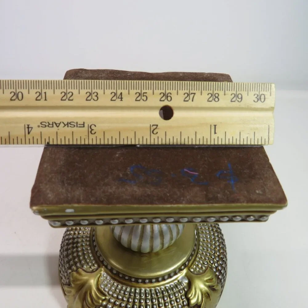 Candle Pedestal w multi- dimensional textures, Two Tone Metal colors 5